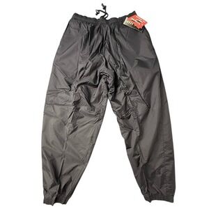 Vintage Y2K Illusion Sports Waterproof Reversible Pants Black 4XL